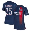 Maillot de Supporter Paris Saint-Germain 2023-24 N.Mendes 25 Domicile Pour Femme